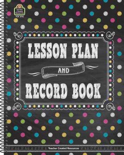 Chalkboard Brights Lesson Plan and Record Book – Spiral-bound – GOOD