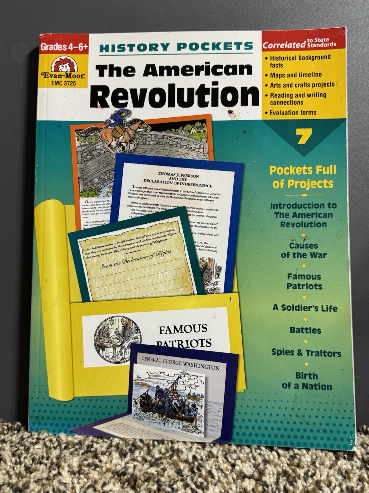 History Pockets: The American Revolution – Paperback By Evan Moor – VERY GOOD