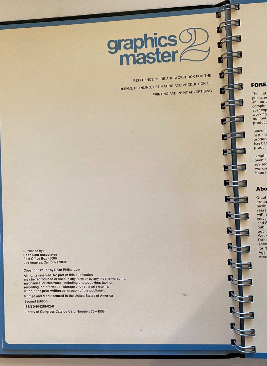Graphics Master 2 Second Edition Workbook for Design Dean Phillip Lem book 1977