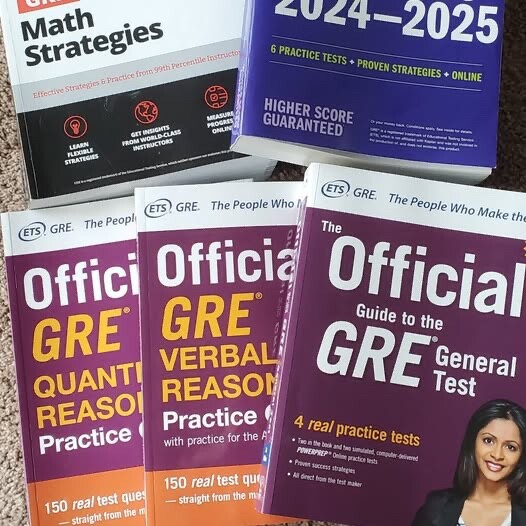 GRE Study Guides-ETS Super Power Pack, Kaplan GRE Plus, Manhattan Prep GRE Math