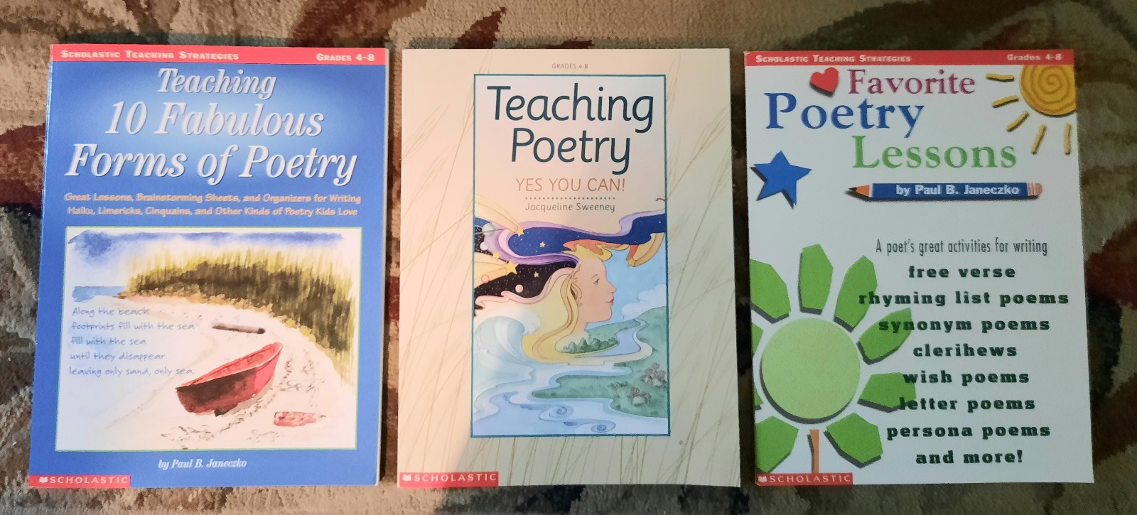3 Books on Teaching Elementary/Middle School Poetry Writing (See Titles)