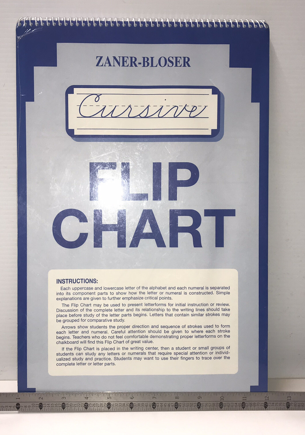 Cursive Flip Chart Handwriting Aid Teacher Homeschool Write SEALED Zaner Bloser