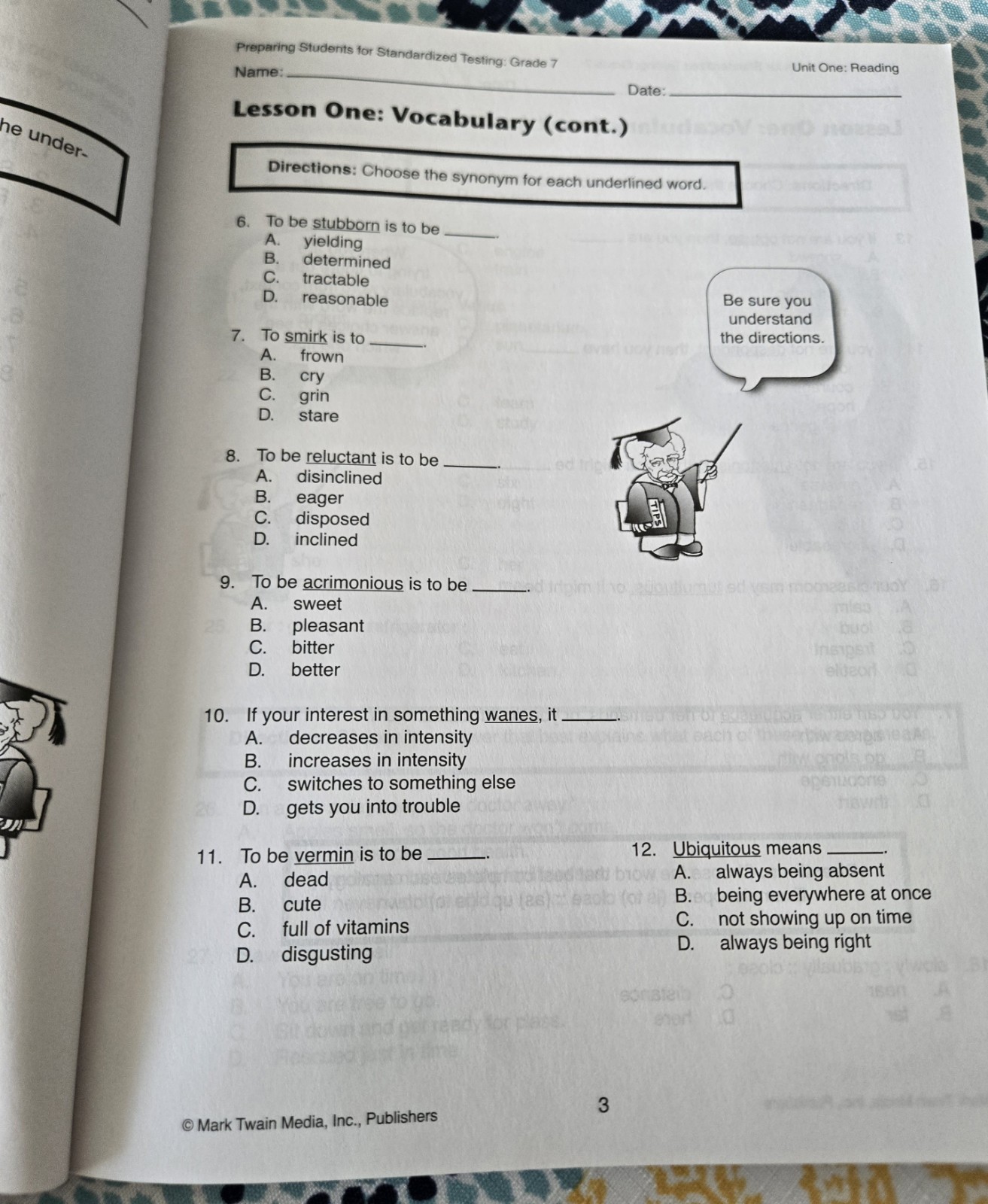 Mark Twain Test Prep 7th Grade Workbook All Subjs, Prep for Standardized Testing