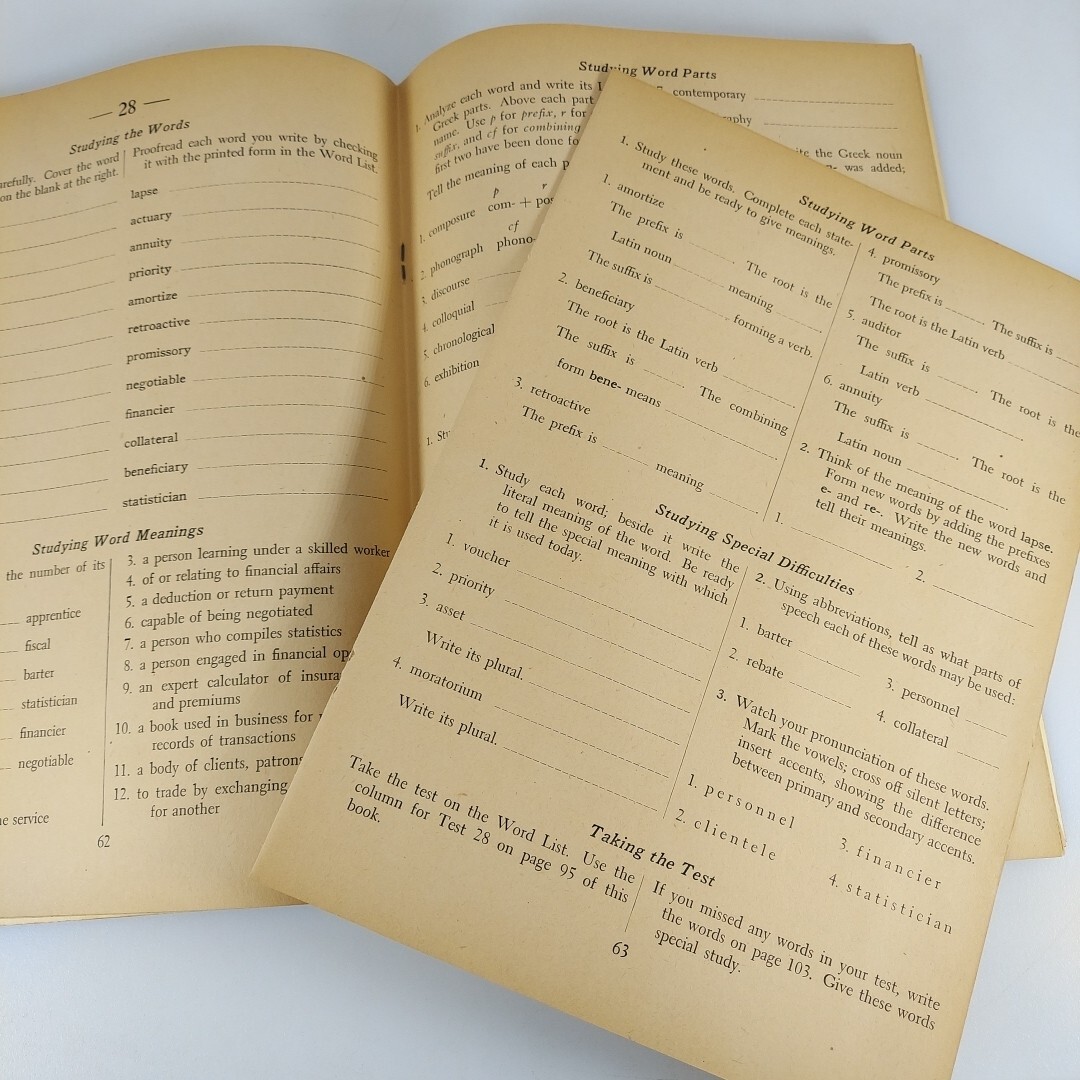 Progressive Word Mastery Word Study For Secondary Schools David Patton 1945 PB