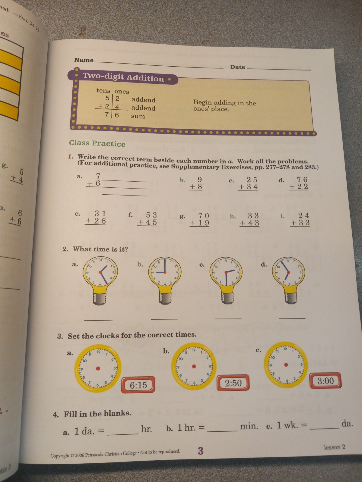 A Beka Book Homeschool Elementary 3rd Grade Arithmetic 3 Child Kit New!!!!!! OOP