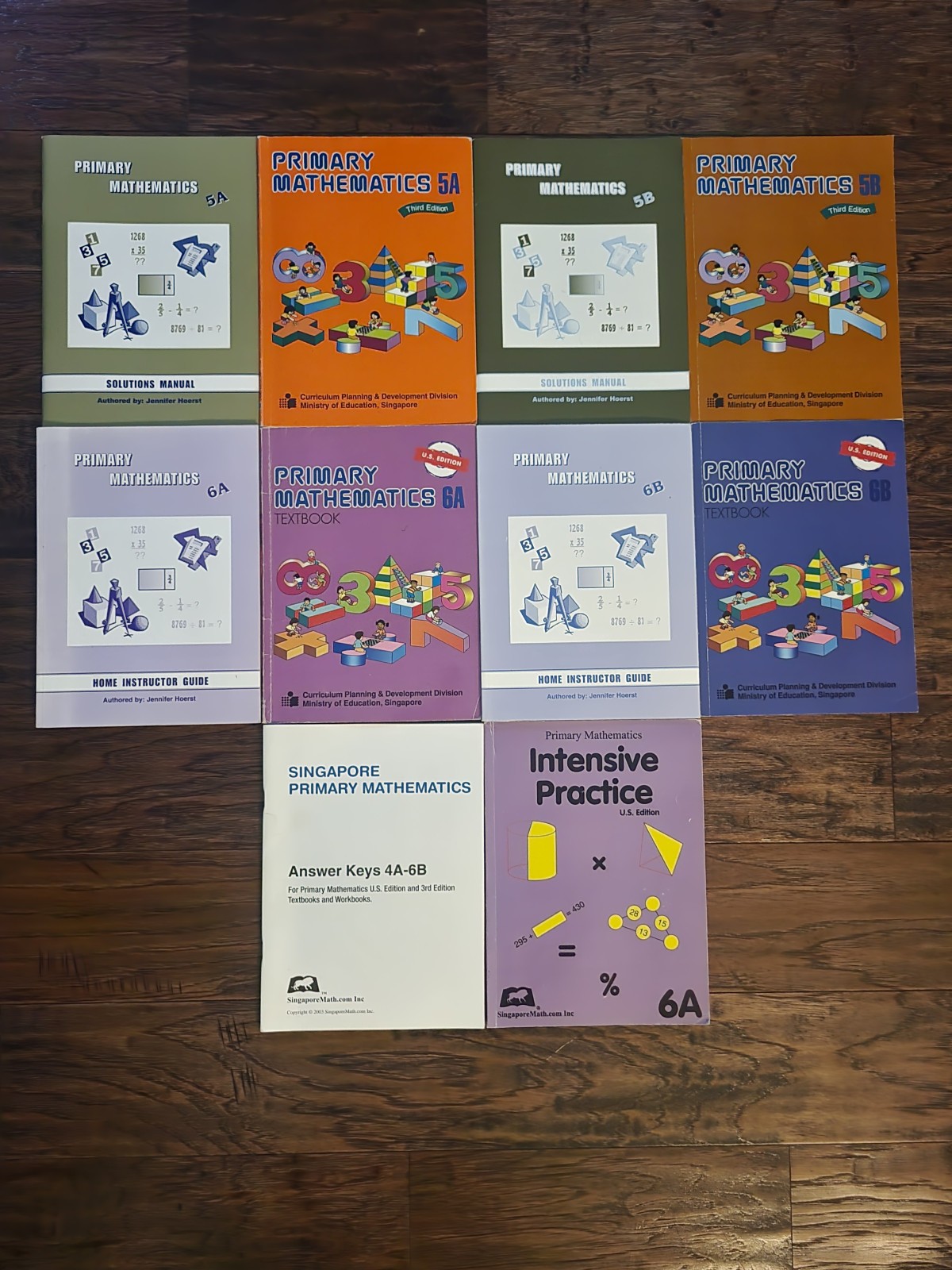 Singapore Math Primary Mathmatics – Lot of 10: 5A through 6B