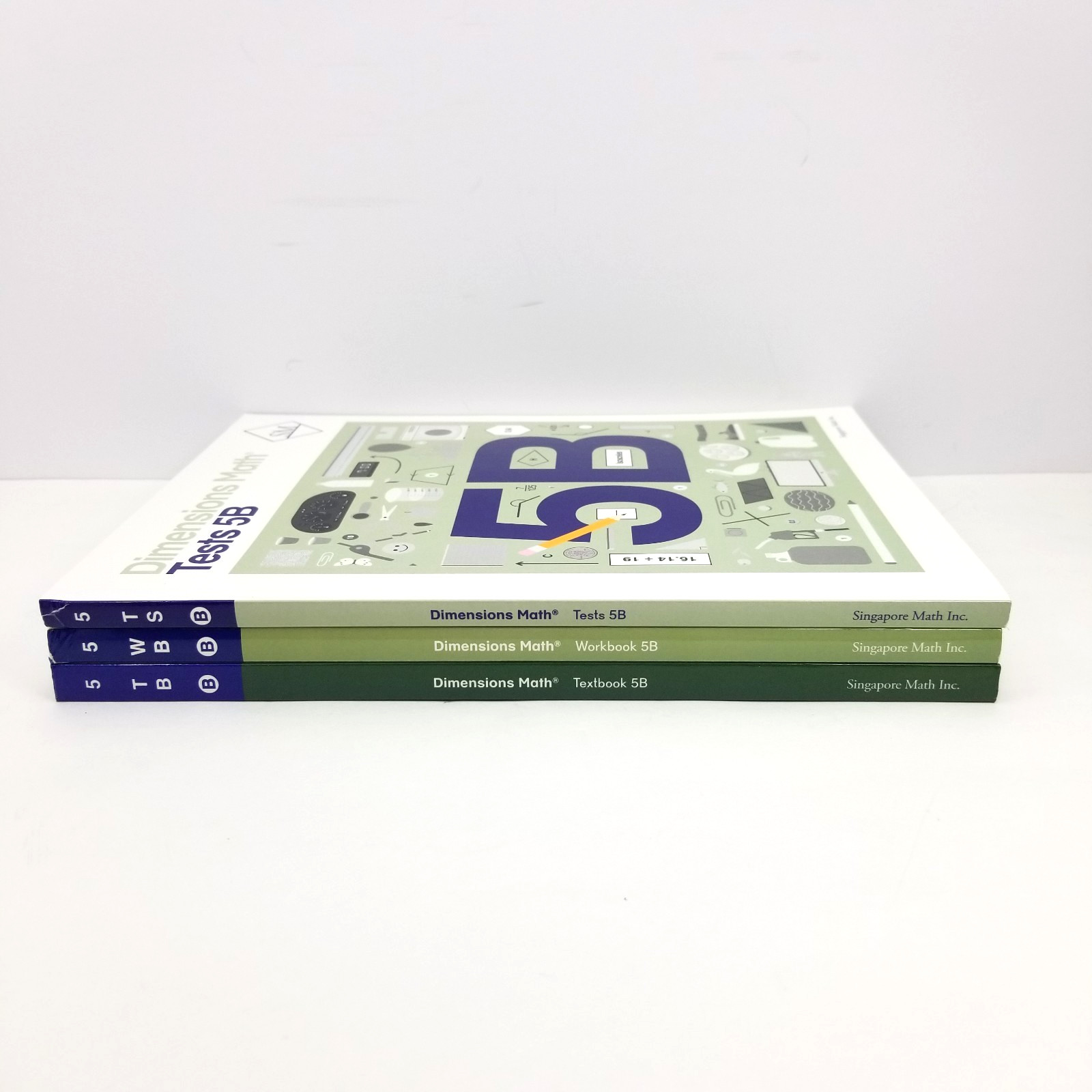 Dimensions Math Textbook Workbook Tests 5B Singapore Math 3 Book Set Lot 2020