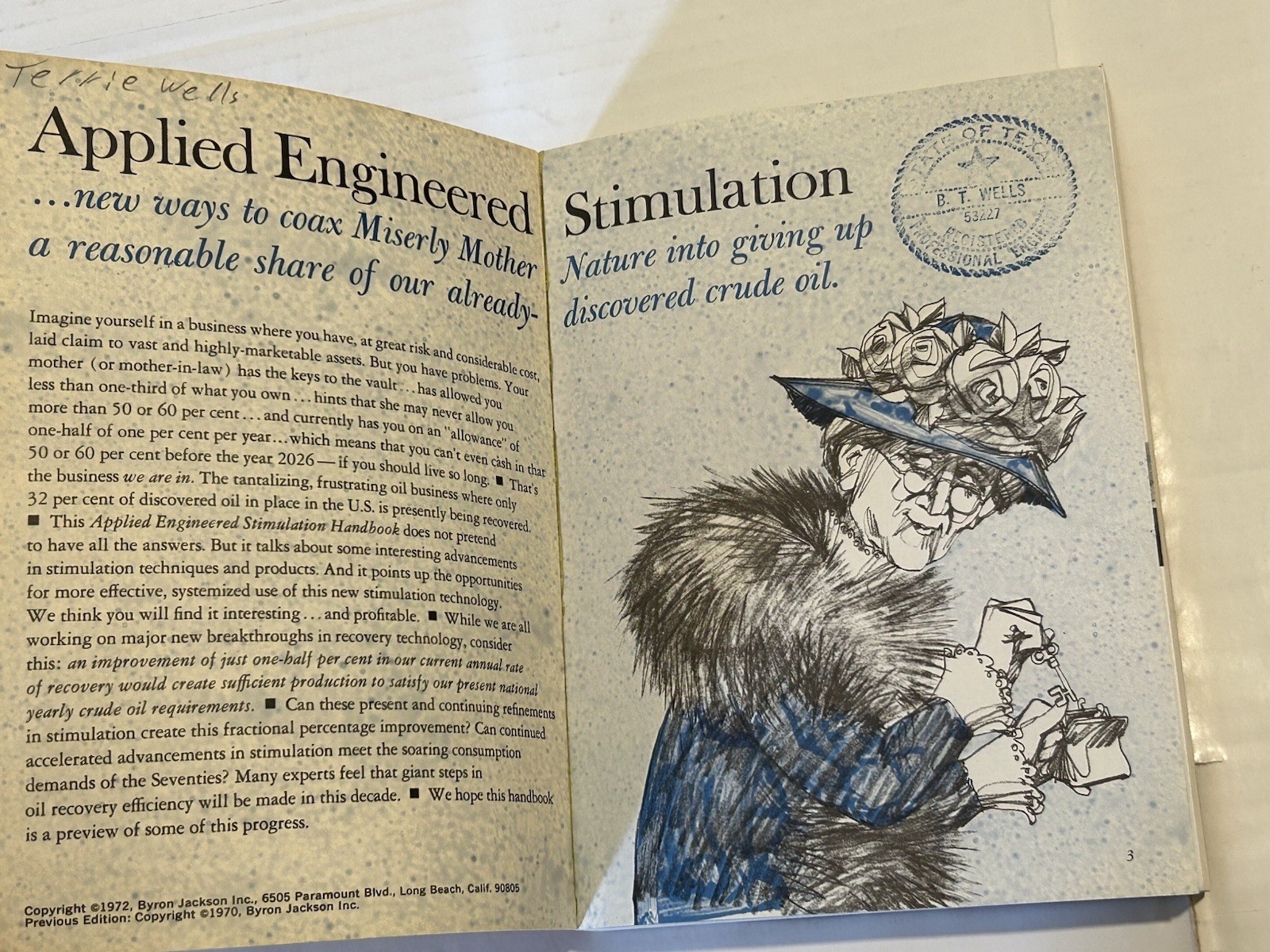 Vtg. Applied Engineered Stimulation Vol. II ©1972 Byron Jackson