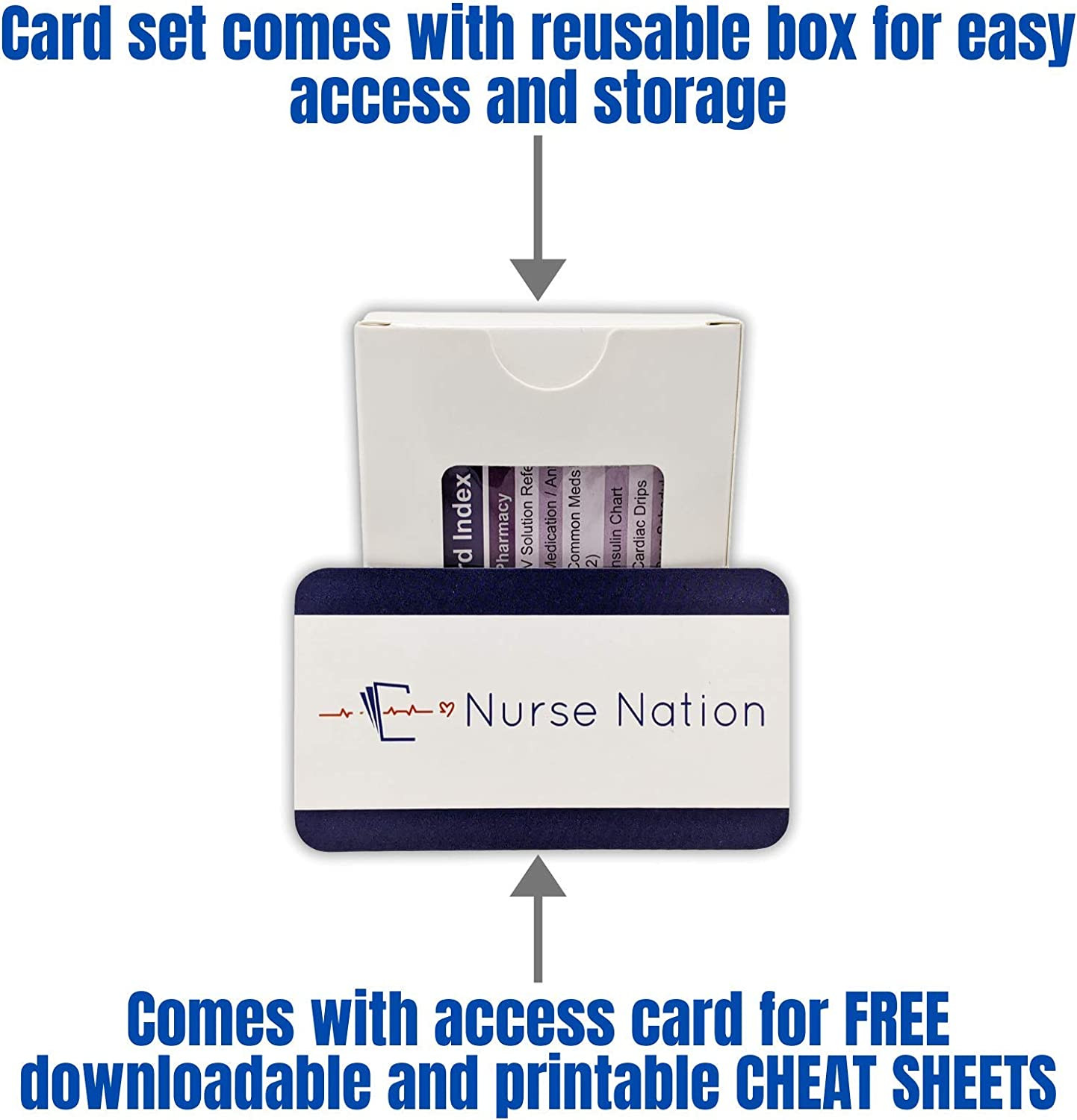 30 Vertical Nursing Badge Reference Cards – Lab Values, EKG, Vitals, and More! (