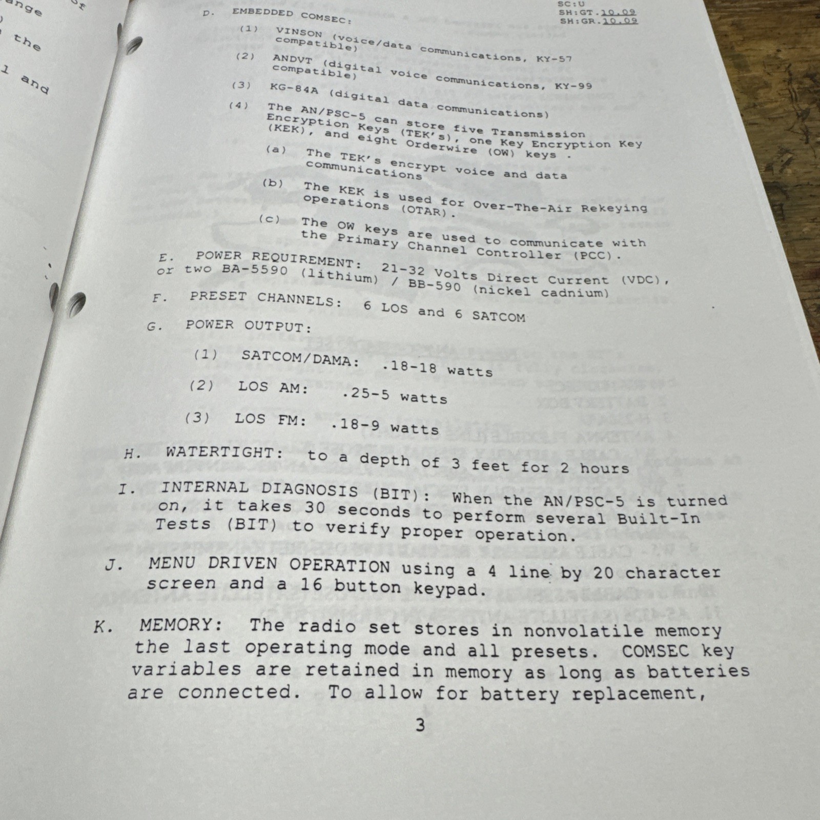 Marine Corps Communication Electronics School Mid 1990’s Workbook Radio