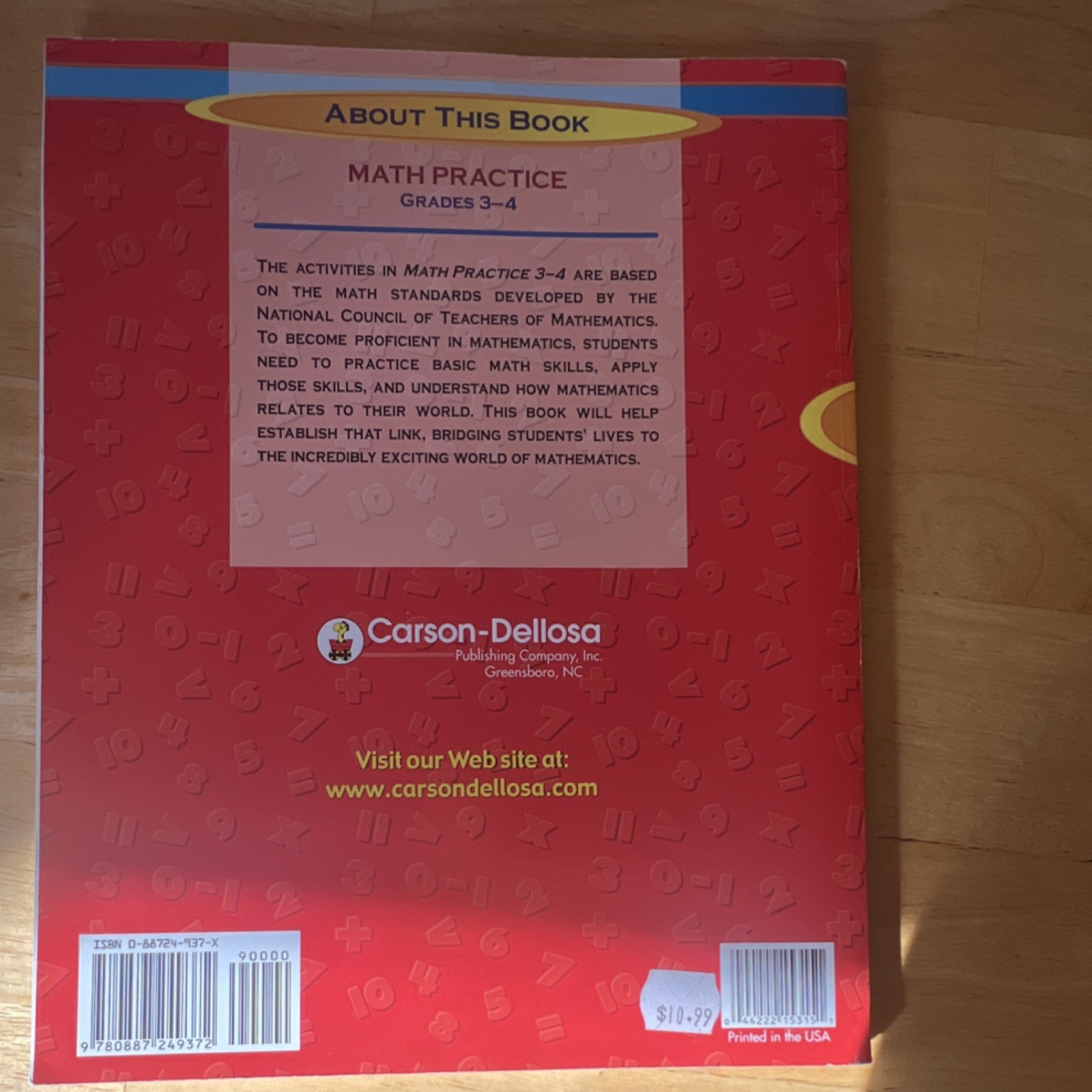 Carson-Dellosa Skills for Success Math Workbook Grades 3-4 with Answer Key