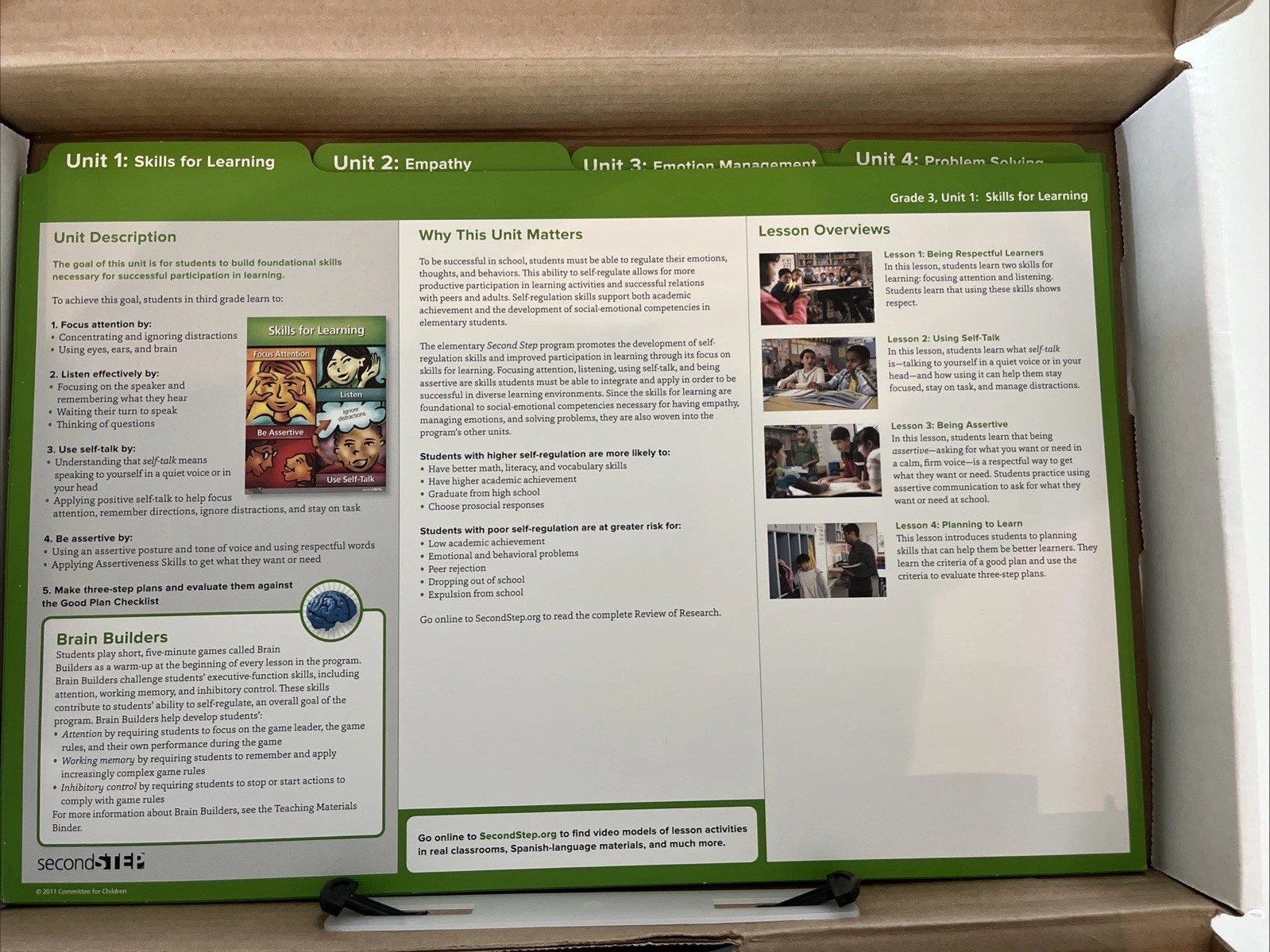 Second Step Classroom Kit Grade 3 Skills For Social & Academic Success COMPLETE