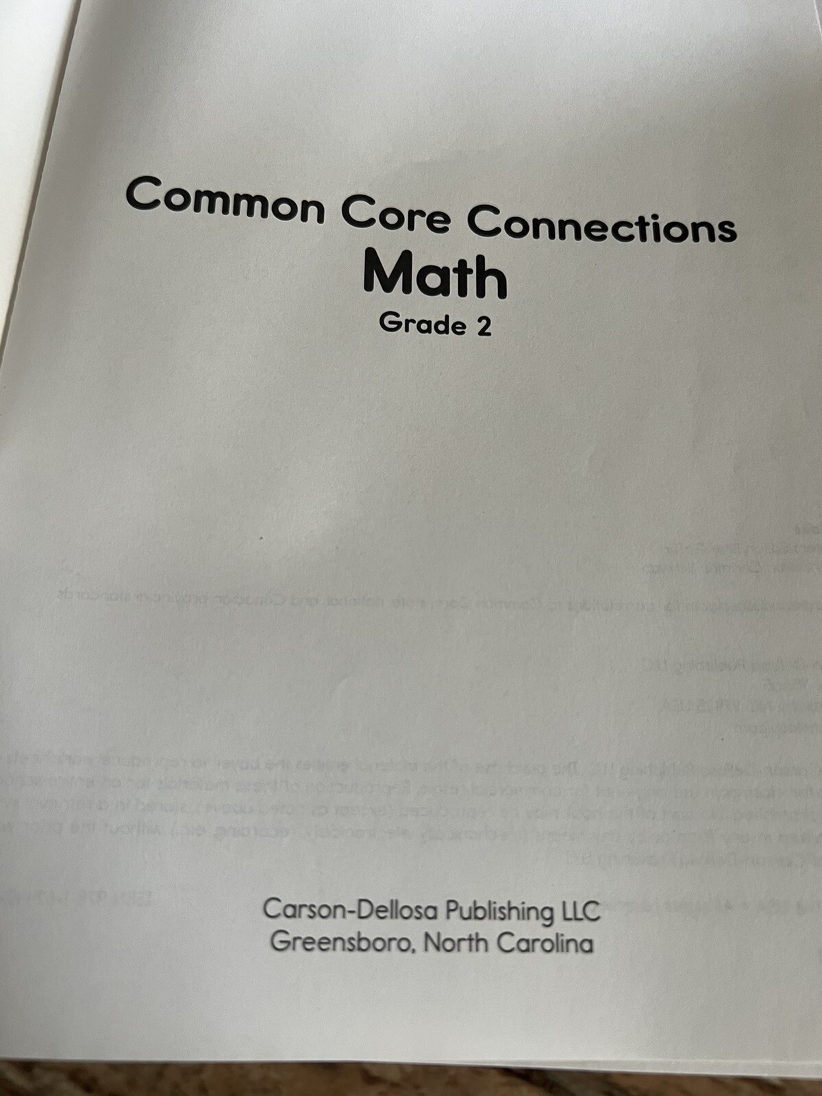 Carson Dellosa Common Core connections, Math, Grade 2, 96 Pages