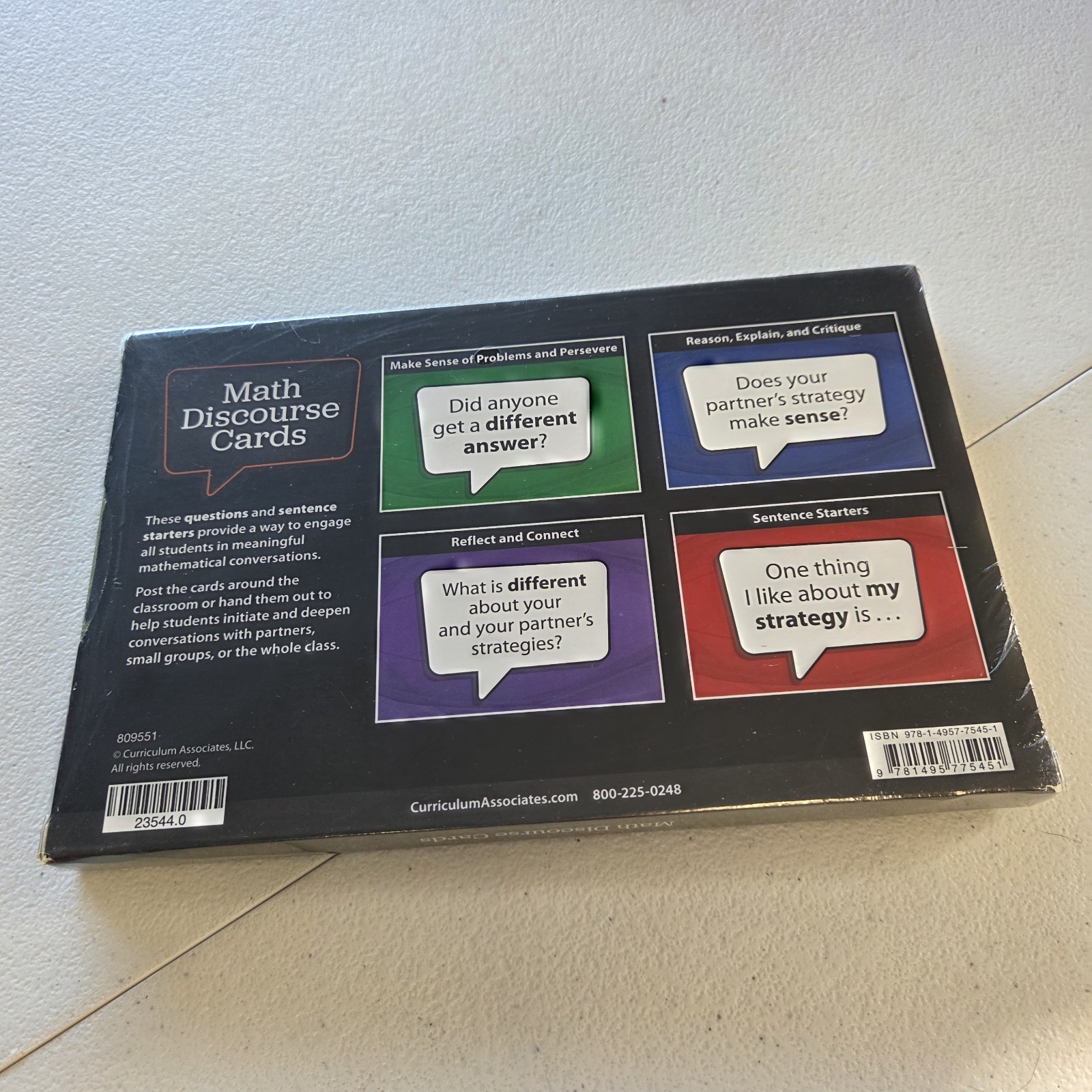 Math Discourse Cards Encourage Peer And Whole Class Conversations