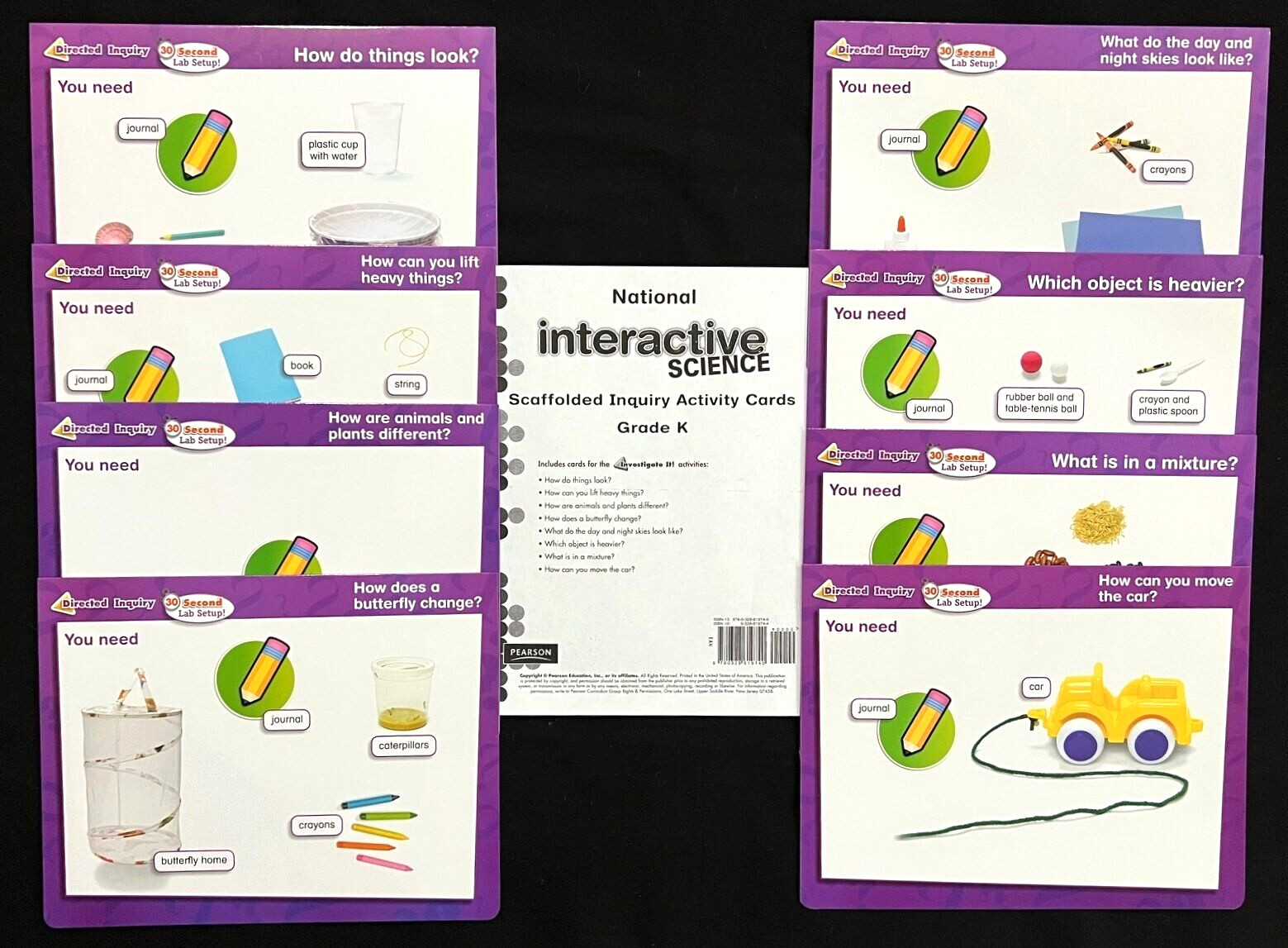 Kindergarten – SCIENCE Scaffolded Inquiry Activity/Experiment Cards (8 cards)