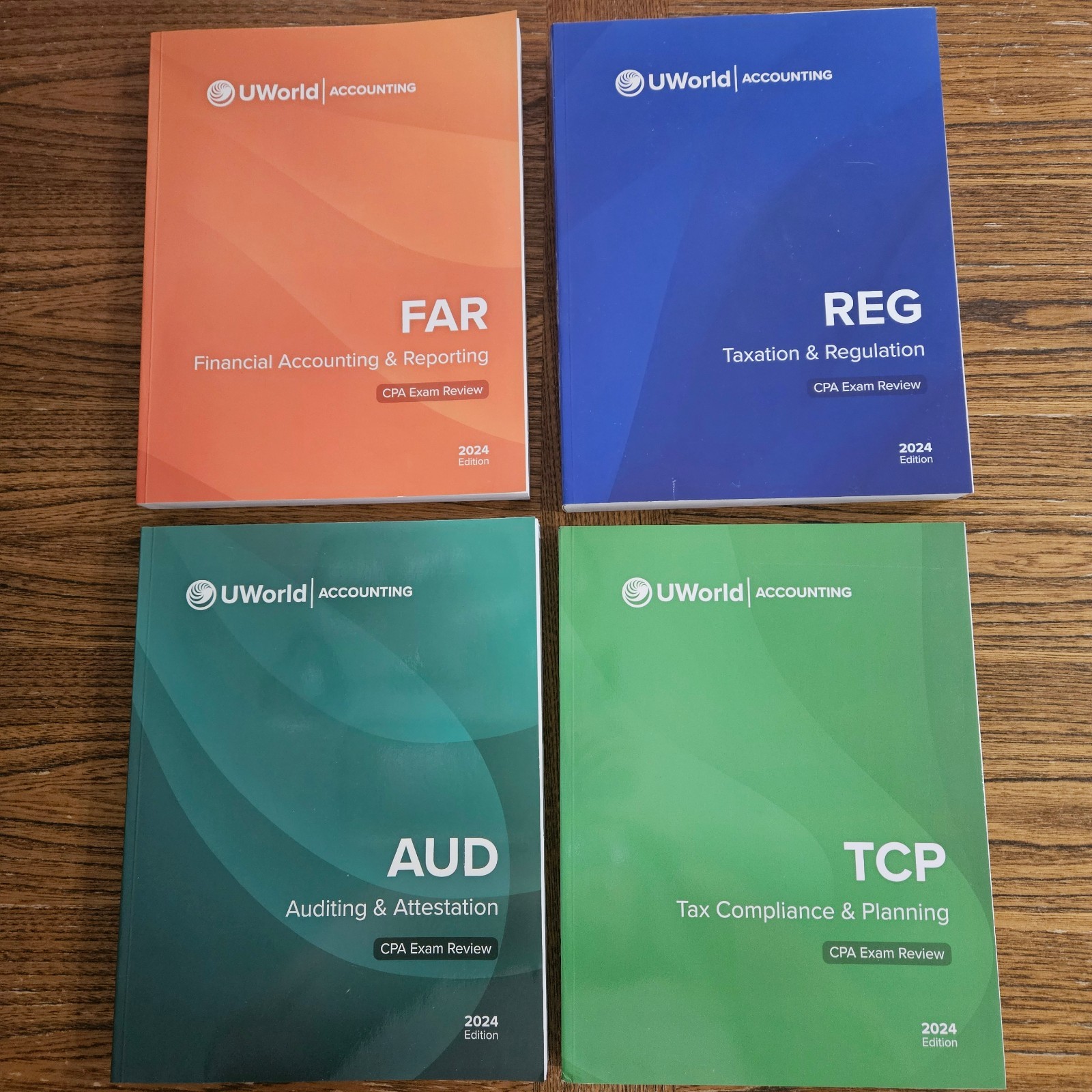 CPA Review 2024 UWorld Accounting Book Set FAR REG AUD TCP