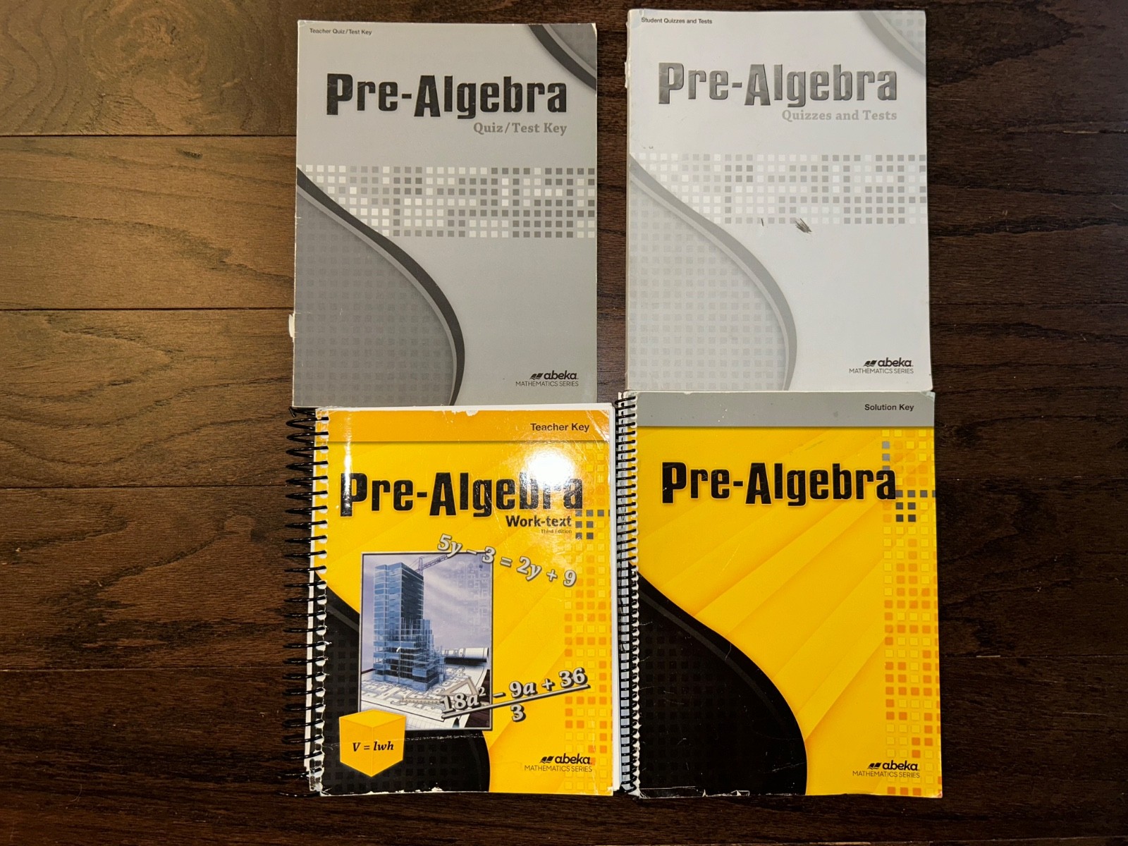 Abeka Pre-Algebra Quizzes and Tests Book, Teacher Key and Workbook Key