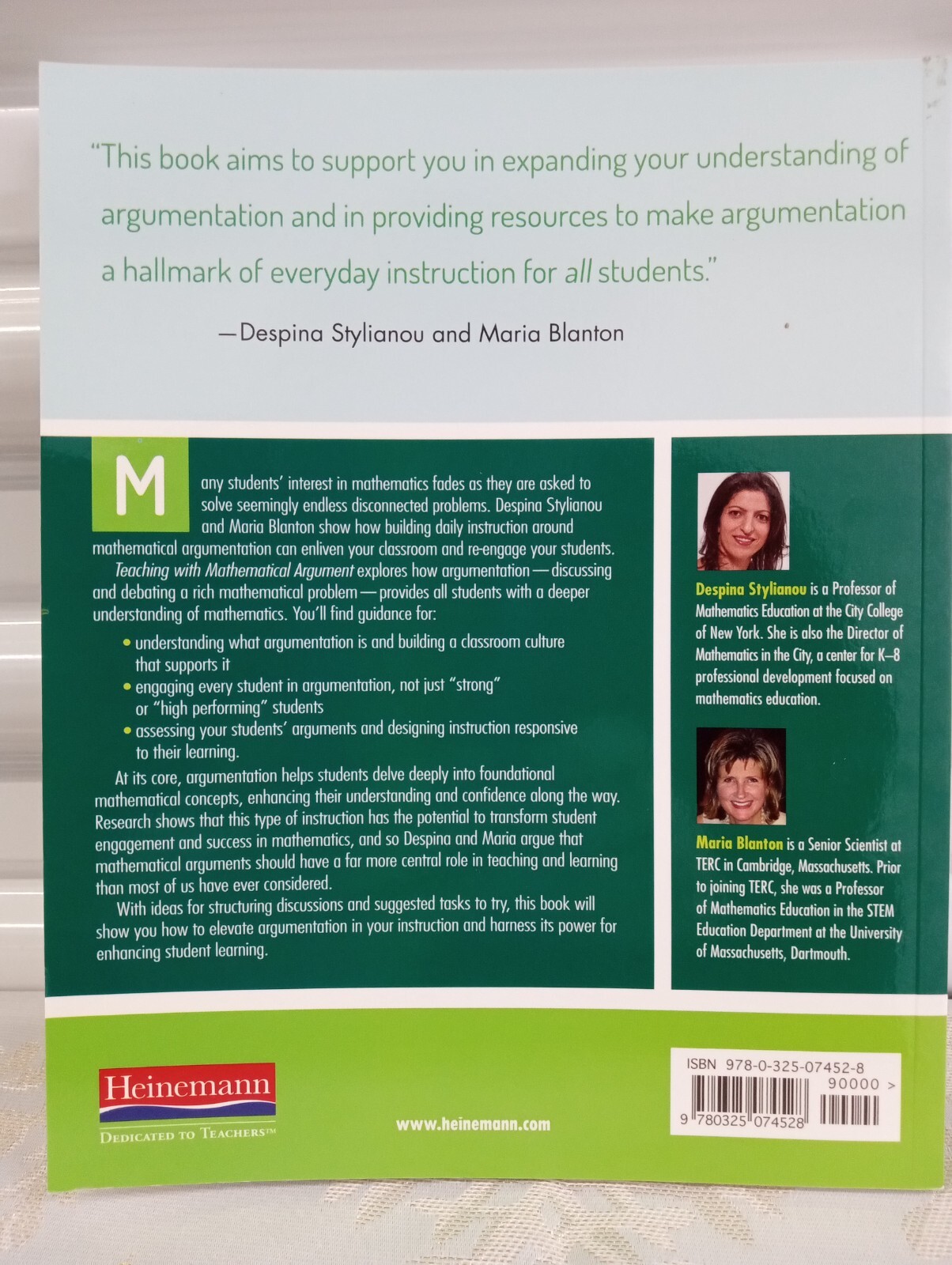 Teaching with Mathematical Argument Strategies for Supporting Despina Stylianou