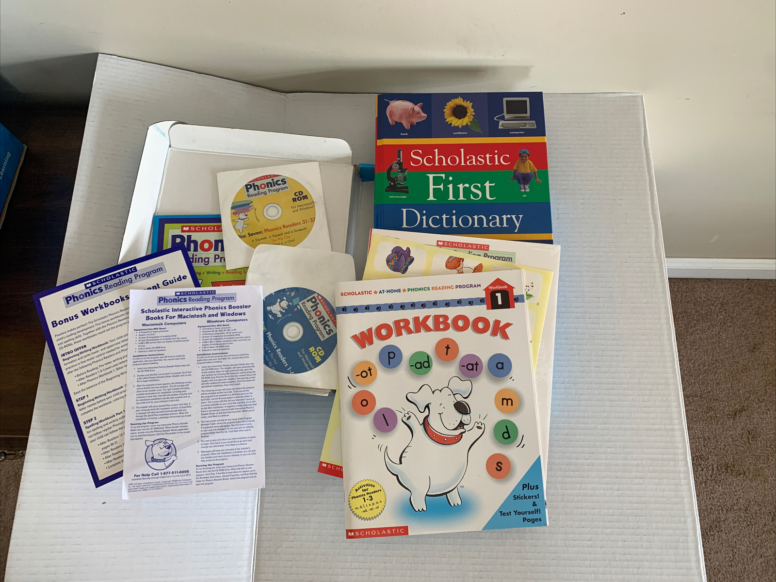 Scholastic Phonics Reading Program Steps 2-5 Workbooks Sealed Incomplete