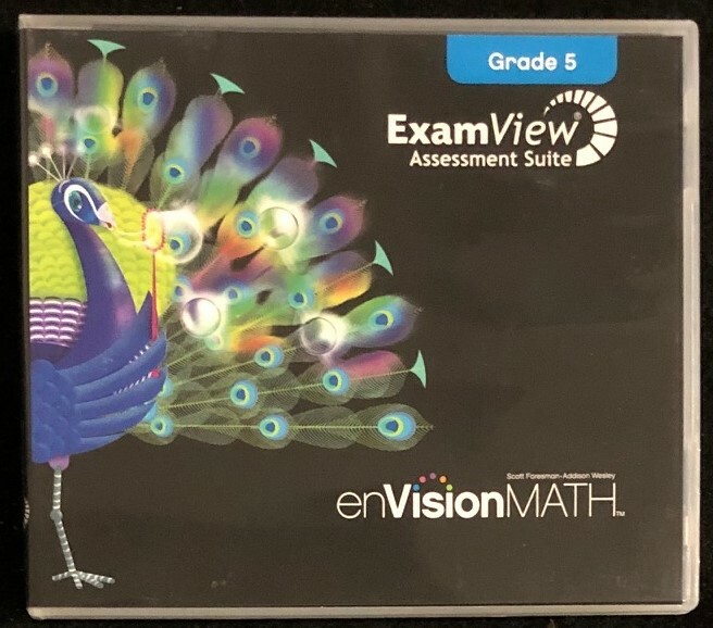 5th Grade enVision EXAMView Assessment Suite CD-ROM – Hard Case (2009, Pearson)