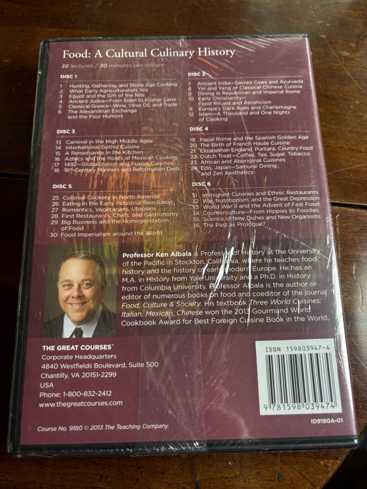 Great Courses TRANSCRIPTS : FOOD : A CULTURAL CULINARY HISTORY new