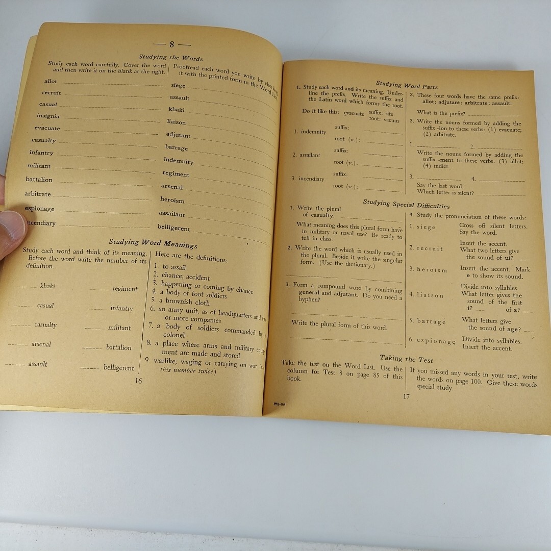 Progressive Word Mastery Word Study For Secondary Schools David Patton 1945 PB
