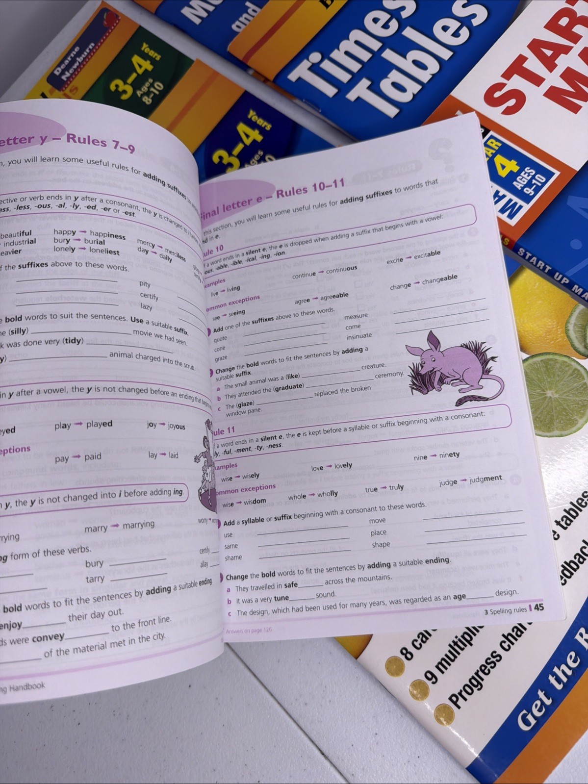 Excel Basic Skills Workbooks Ages 7-10 Spelling Handbook Homeschooling