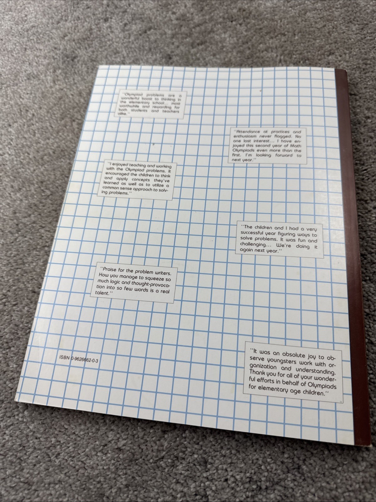 Math Olympiad Contest Problems for Children George Lenchner 1st Edition 1990