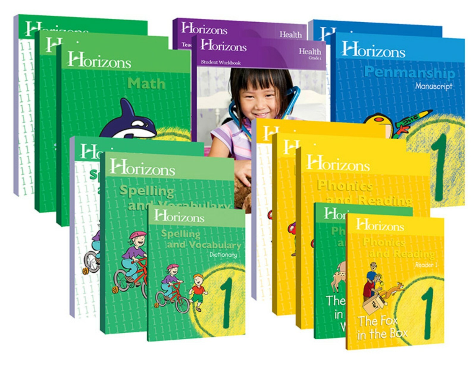 HORIZONS 1st Grade 1 Complete Set AOP First Math Phonics Reading Homeschool 