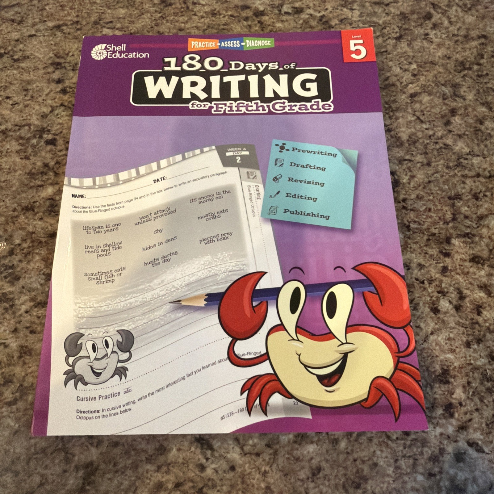 180 DAYS OF WRITING FOR FIFTH GRADE (180 DAYS OF PRACTICE) By Shell Education