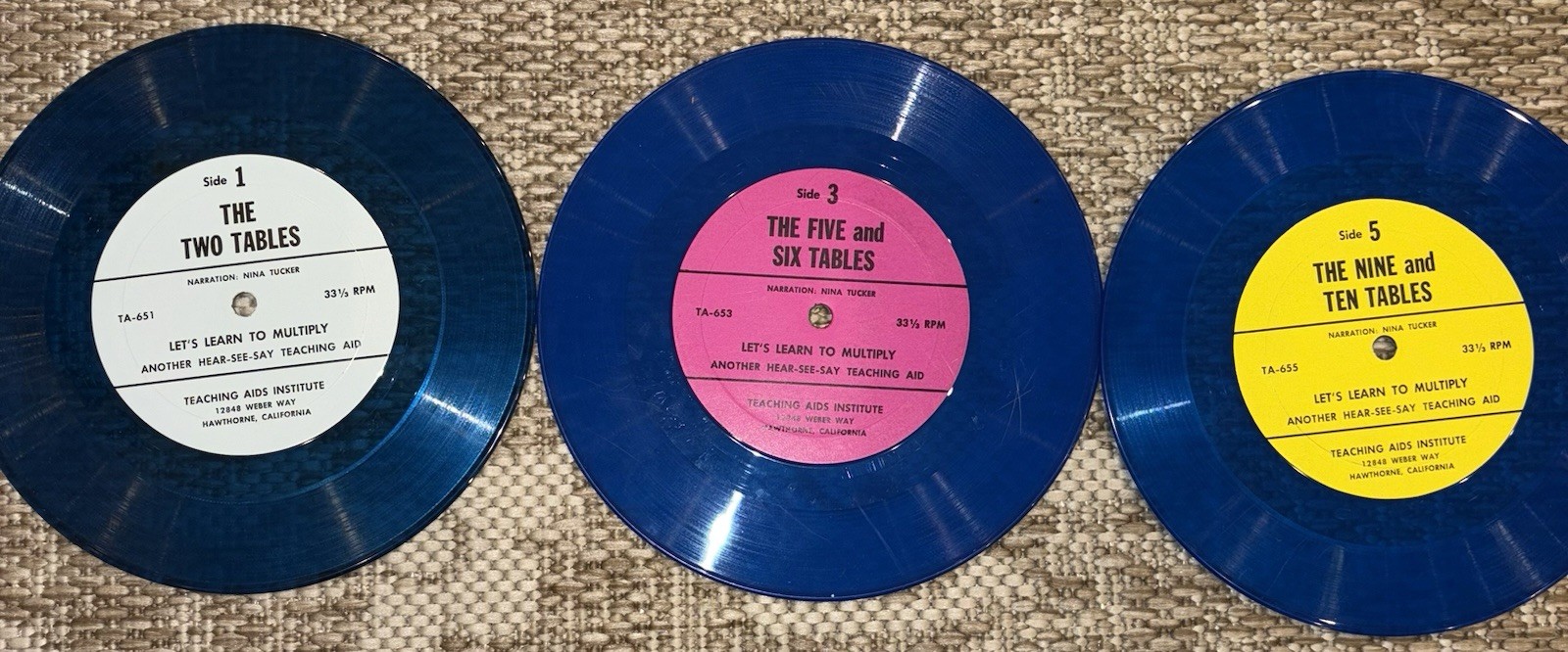 Let’s Learn To Multiply Another Hear See Say Teaching Aid Vintage Records 33 1/3