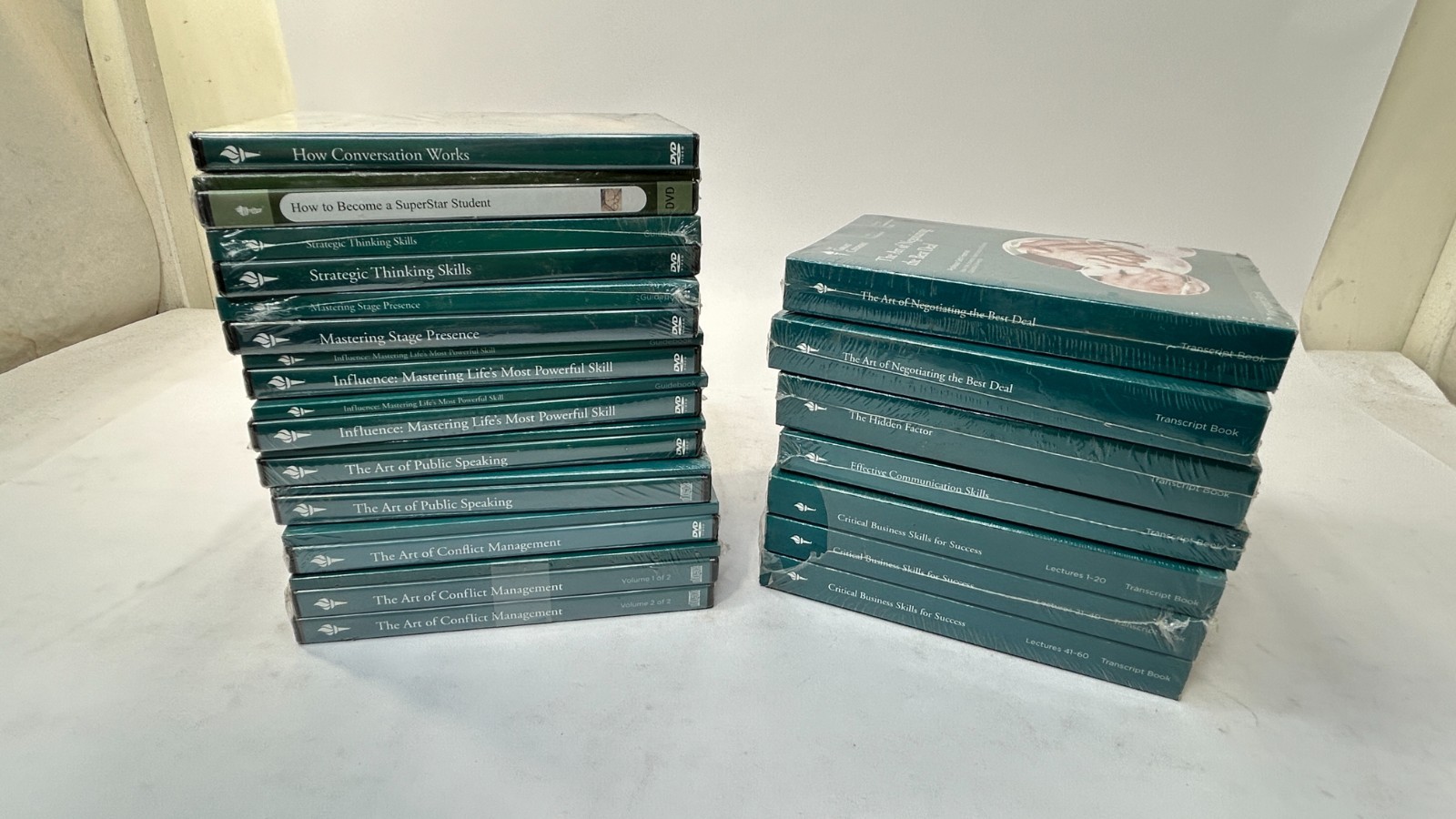 Lot of 15 Great Courses; Professional Guidebooks, DVDs, CDs, Transcripts -Sealed