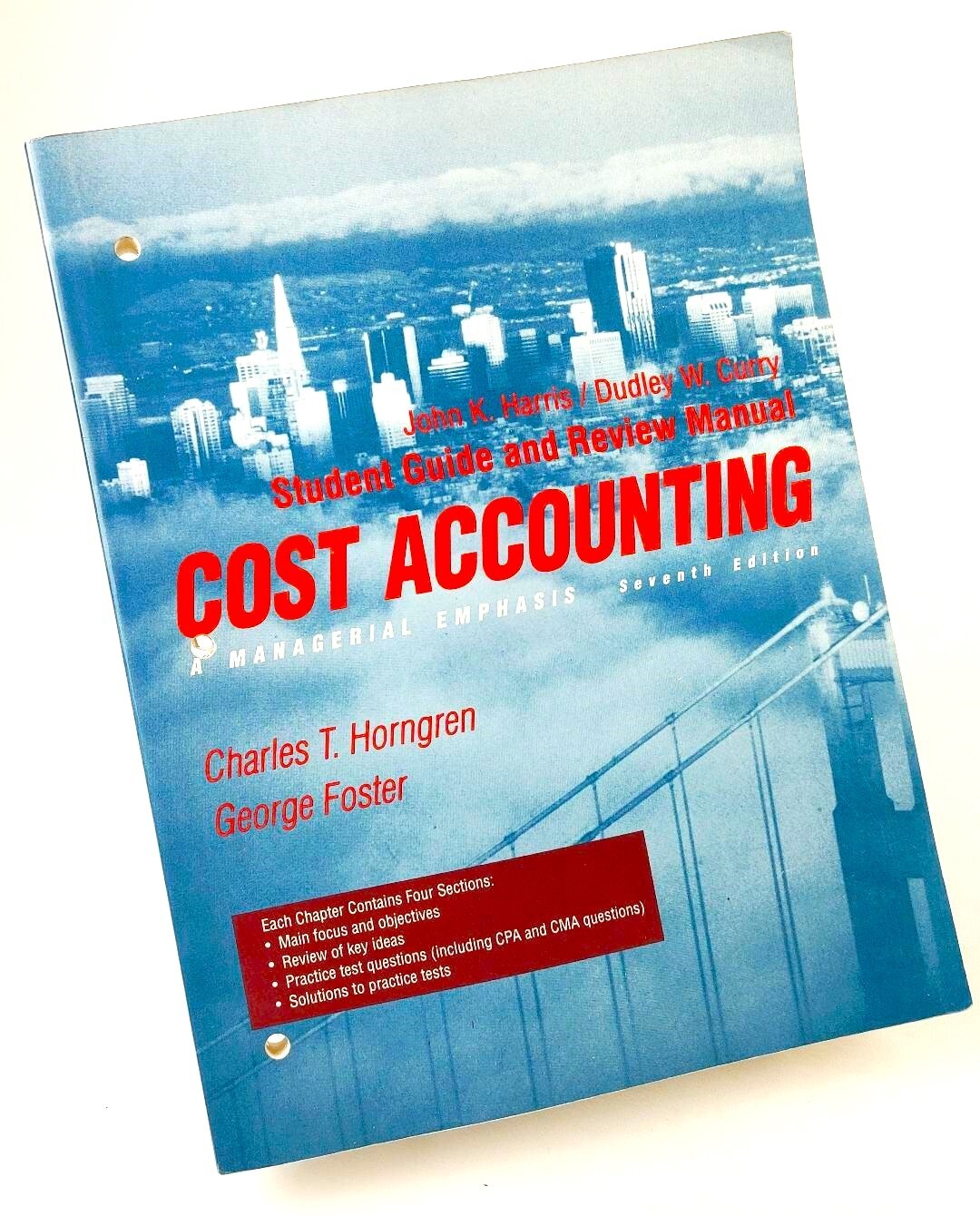 Cost Accounting Student Guide Review Manual 7th Ed Horngren Study