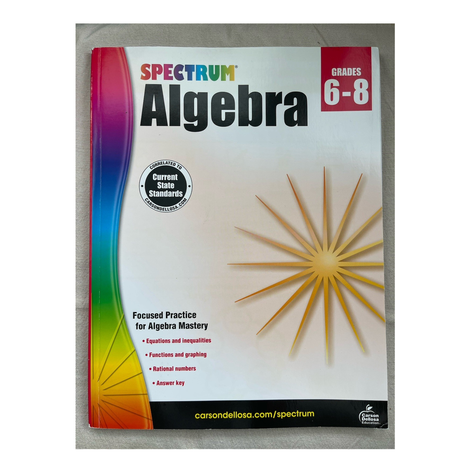 Spectrum Algebra Grades 6-8 Workbook Carson Dellosa Answer Key Illustrated