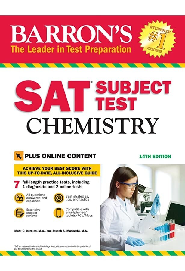 NEW Barron’s SAT Subject Test: Chemistry, 14th Edition