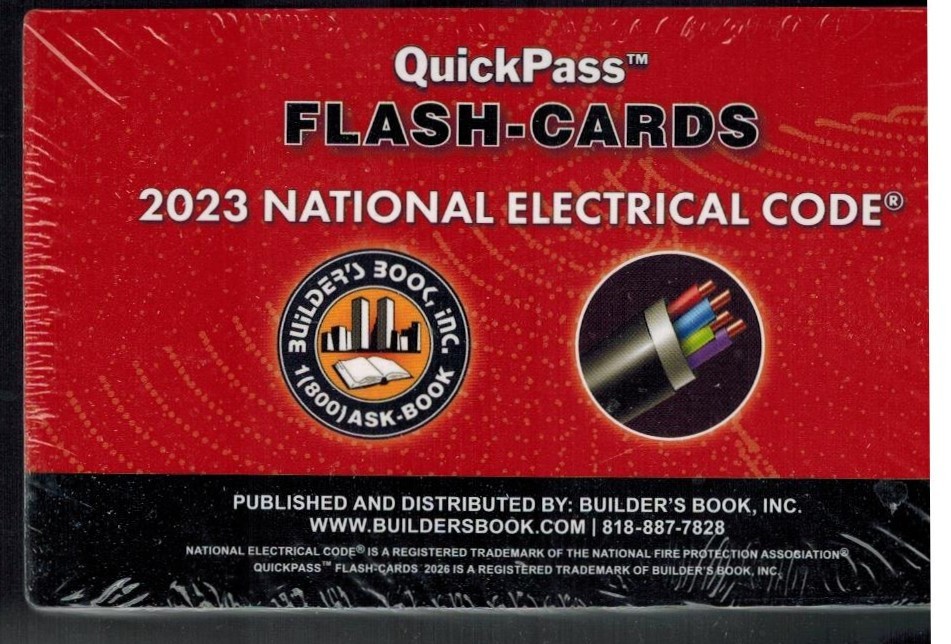 National Electrical Code QuickPass Flash-Cards Based On The 2023 NEC (Brand New)