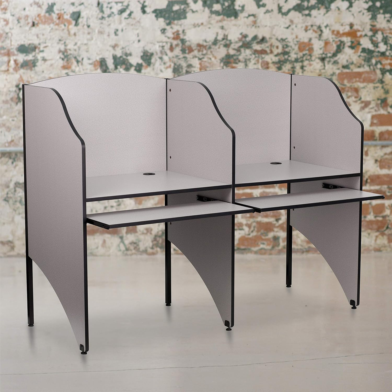 Gray Student Study Carrel for Testing Centers and Classrooms – Starter Unit