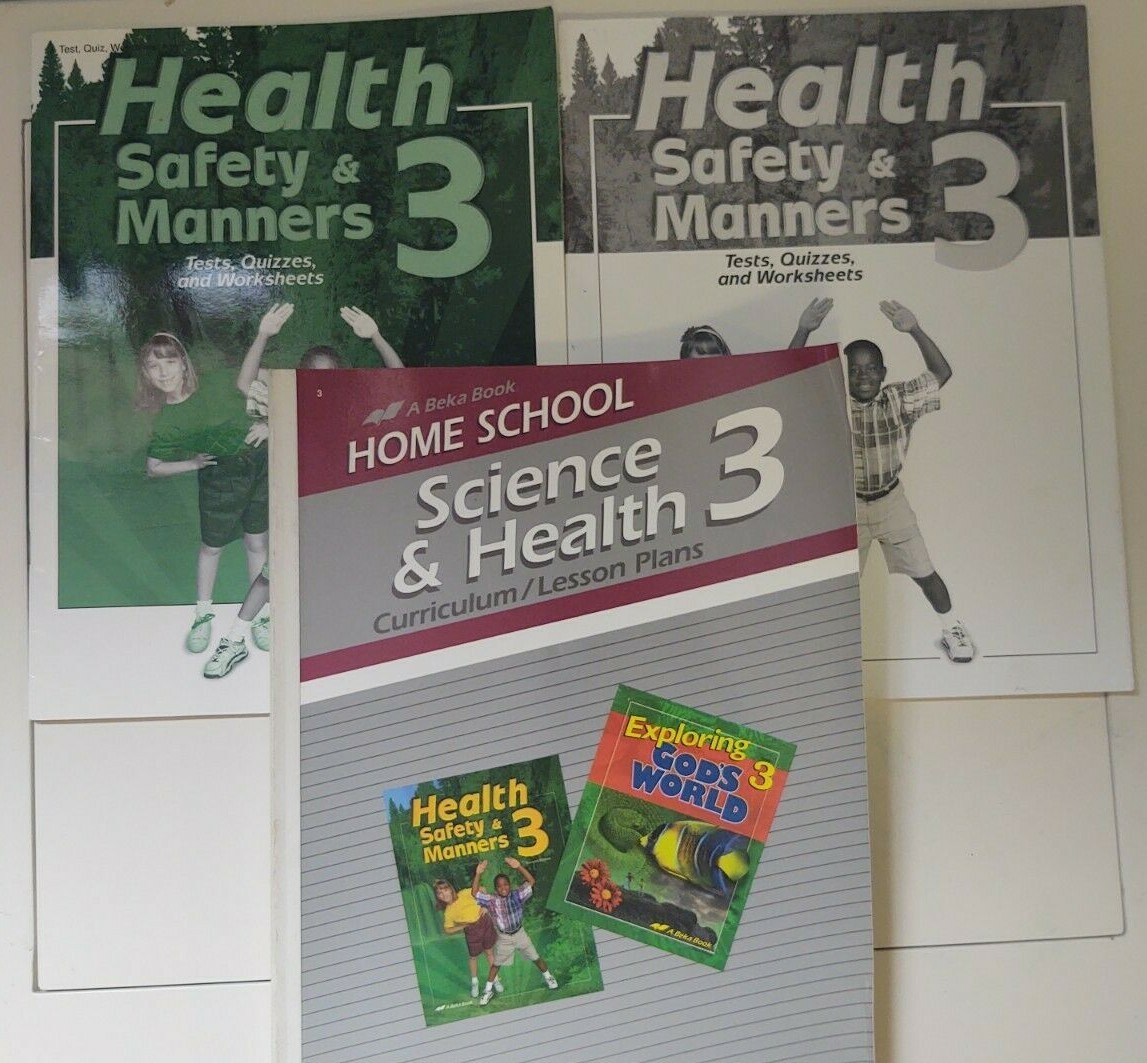 Abeka Health Safety Manners Grade 3 Tests Quizzes Worksheets, Answer Key LOT