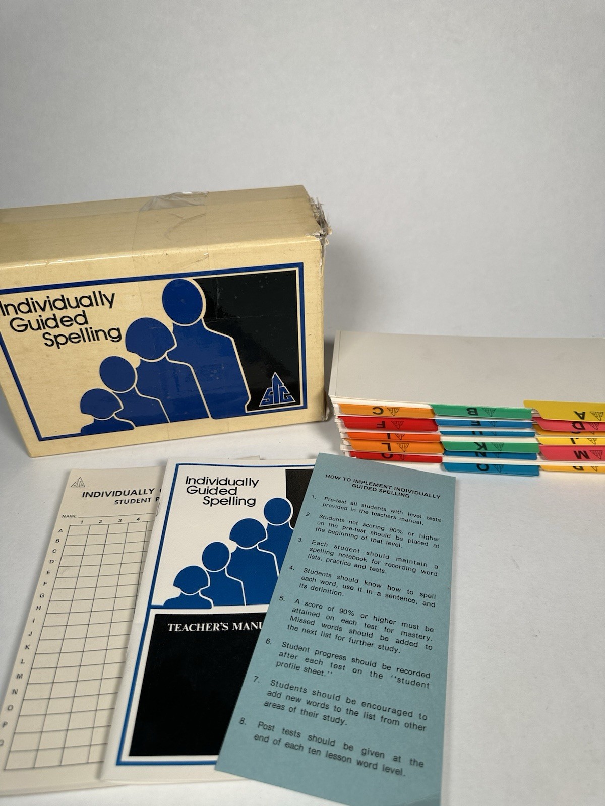 Vintage Individually Guided Spelling Teaching Program Complete Set w/ Manuals