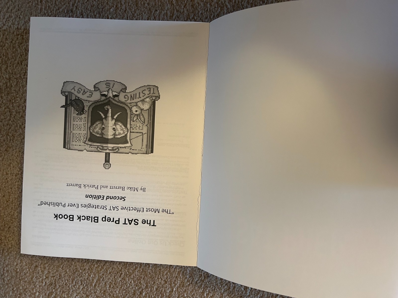SAT PREP BLACK BOOK SECOND EDITION – Like New