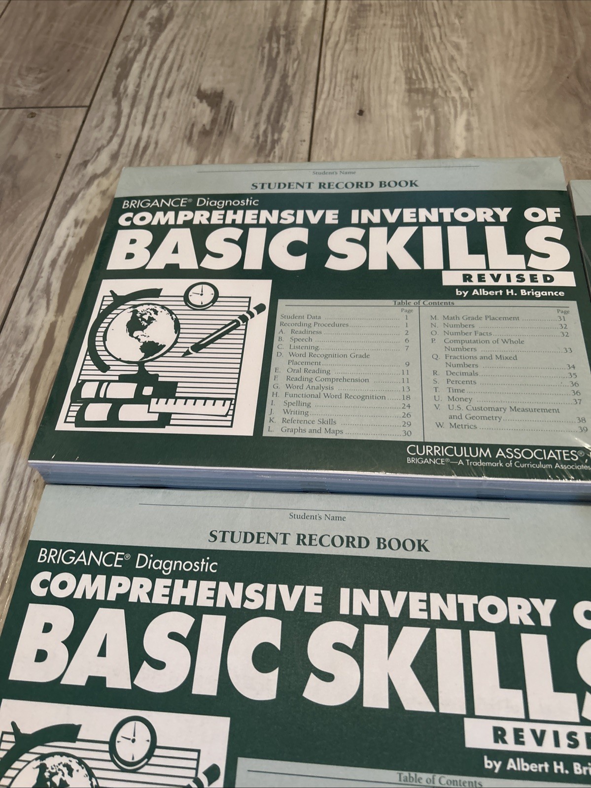 3Brigance Diagnostic Comprehensive Inventory of Basic Skills Student Record Book