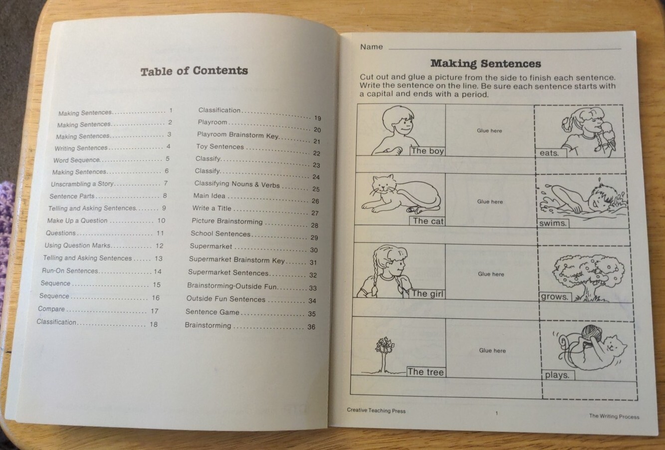 Primary The Writing Process Sequential Skills Book 1 By Garcia Creative Teaching