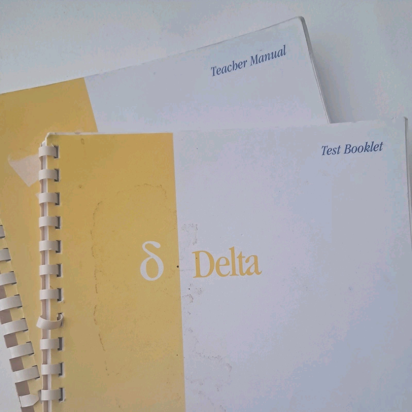 Math U See Delta Instructor Manual, DVD, and Test book Math Division Very Good