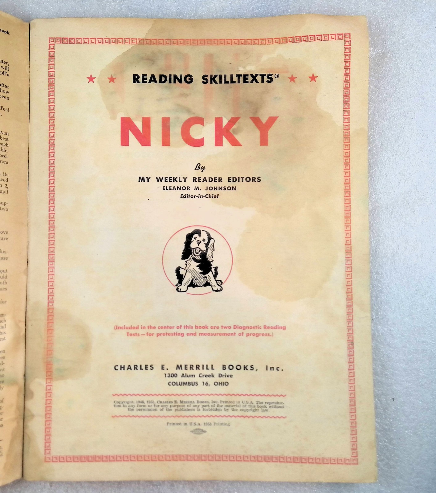 Nicky Reading Skilltext My Weekly Reader Editors 1958 Elementary Study Guide