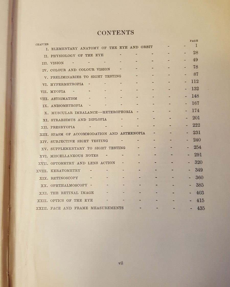 Visual Optics and Sight Testing Hardcover 1936 Lionel Laurance and H. Oscar Wood