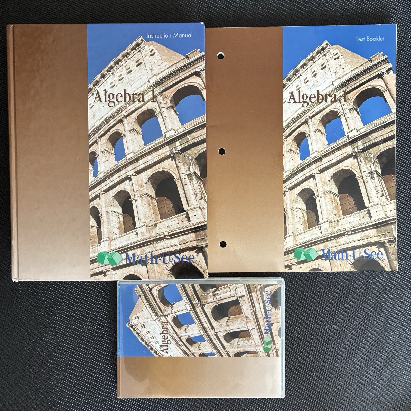Math-U-See Algebra 1 Set (2009) Instruction Manual, Test Booklet ,2 DVDs tested