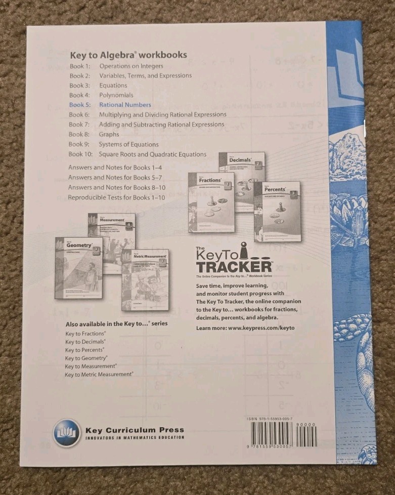 Key To Algebra: Rational Numbers Student Workbook 5