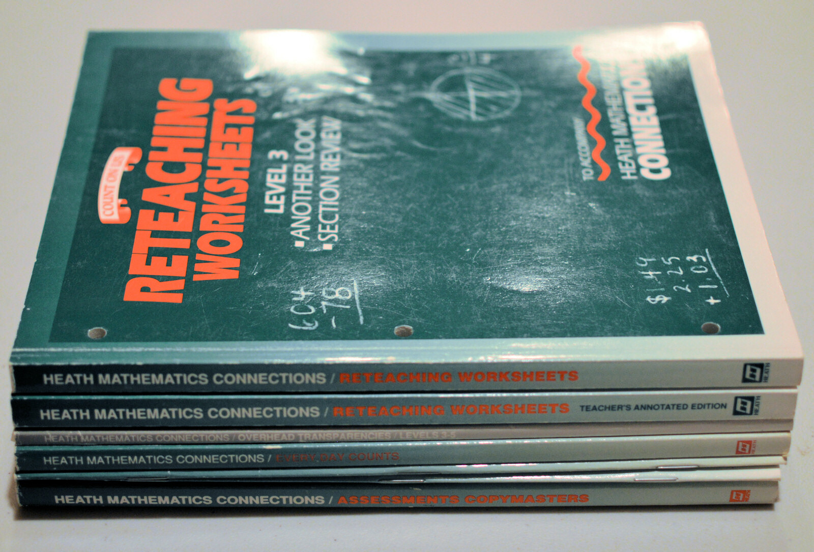 Heath Mathematics Connections Level 3 Workbooks Teacher Books Lot of 7