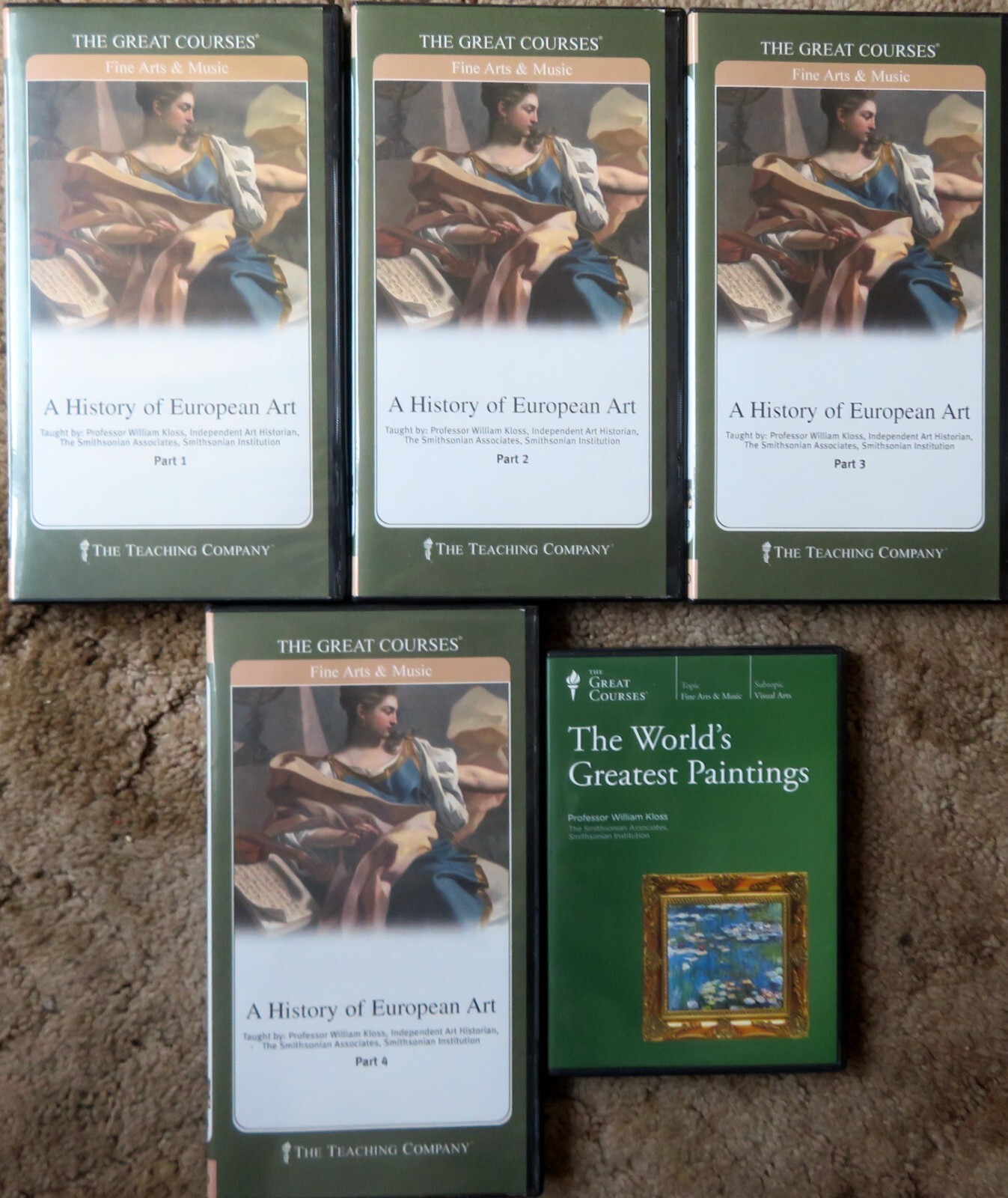 GREAT COURSES – Fine Arts and Music – two (2) Courses – DVDs – Paintings/Art