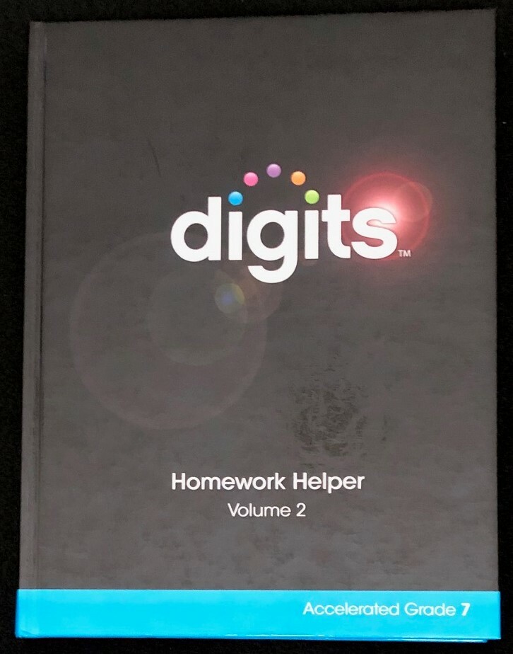7th Grade (Accelerated) DIGITS MATH – Homework Helper Volume 2 (2014, Hardback)